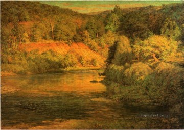  Adams Painting - The Ebb of Day aka The Bank landscape John Ottis Adams